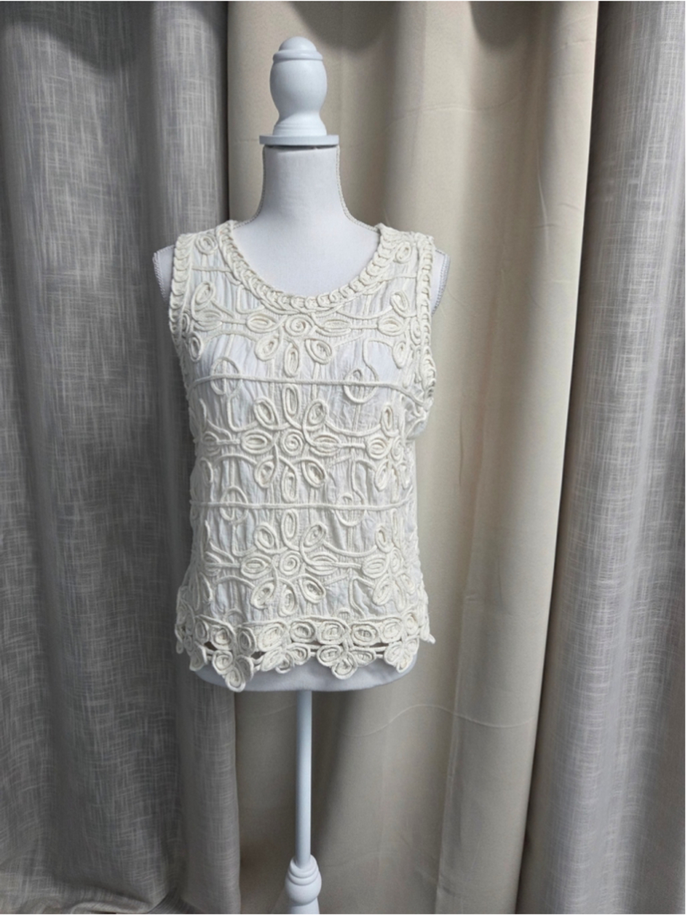 Bunulu Women'sTank Textured Cottagecore Fairycore Boho Festival Size M